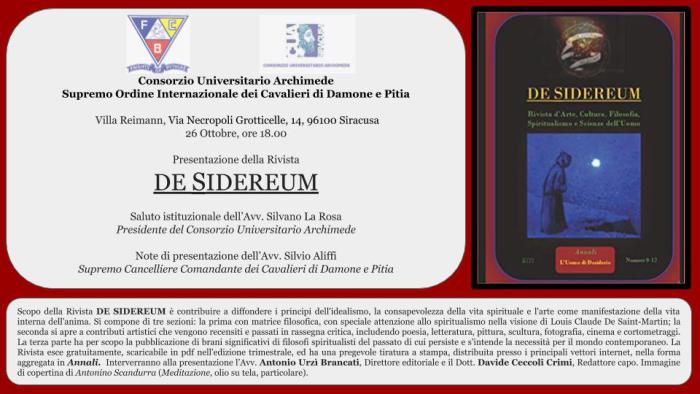 de-sidereum-presentazione-siracusa